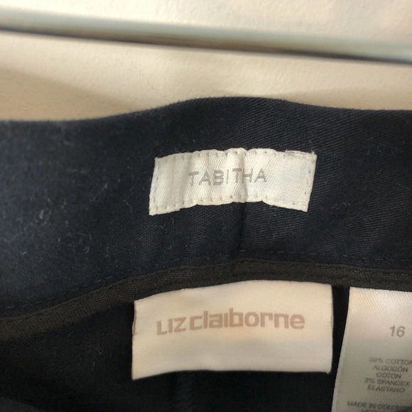 Liz Claiborne NWT Women's Navy Blue Tabitha Dress Pants w/Stretch Size 16 - Picture 7 of 9